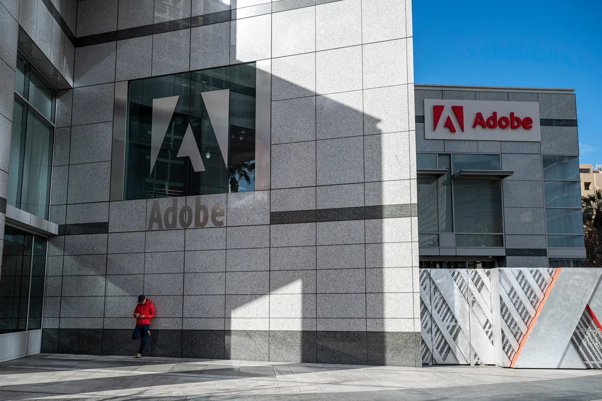 Adobe headquarters in San Jose, California. (Photo by David Paul Morris / Bloomberg)

