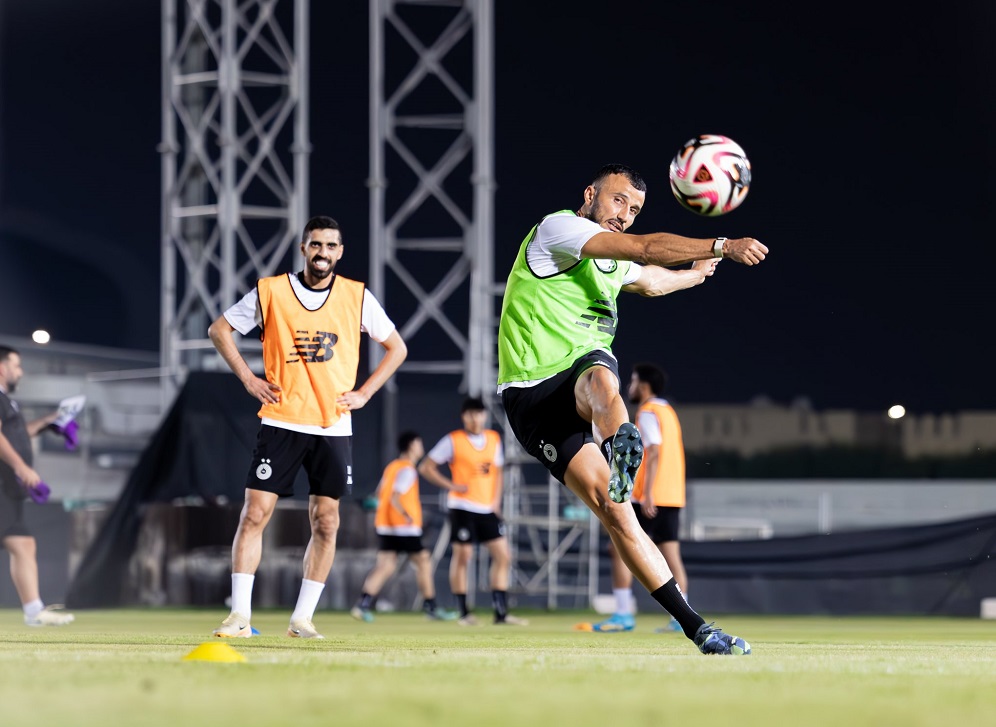 Al Sadd players during a training session. 