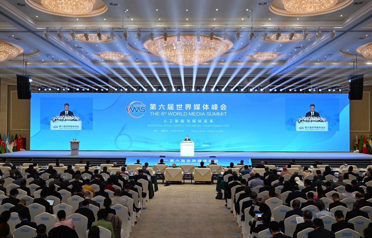 The 6th World Media Summit opens in Urumqi, capital city of northwest China’s Xinjiang Uygur Autonomous Region, on October 14, 2024. (Xinhua)