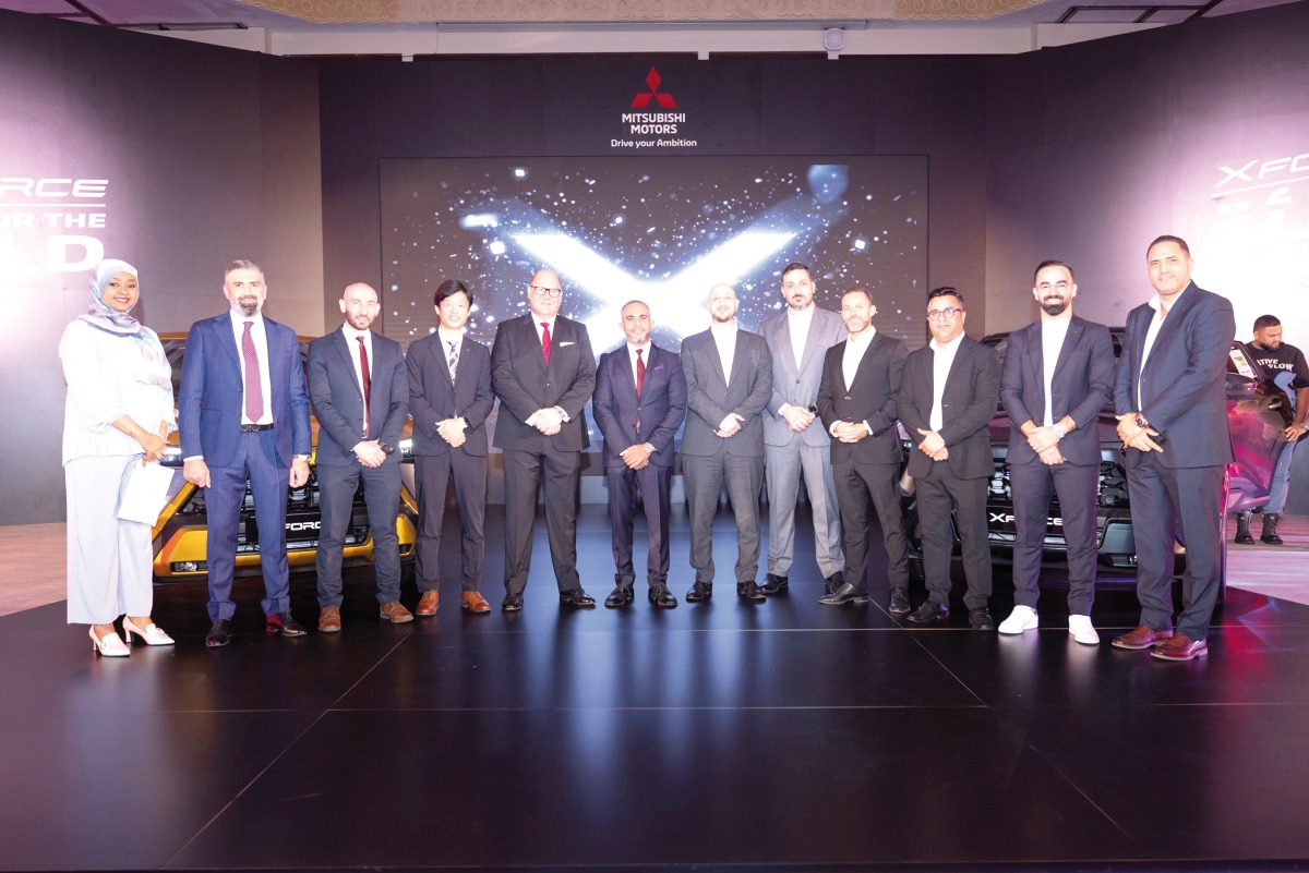 Qatar Automobiles Company officials during the launch of the all-new Mitsubishi XForce in Qatar.