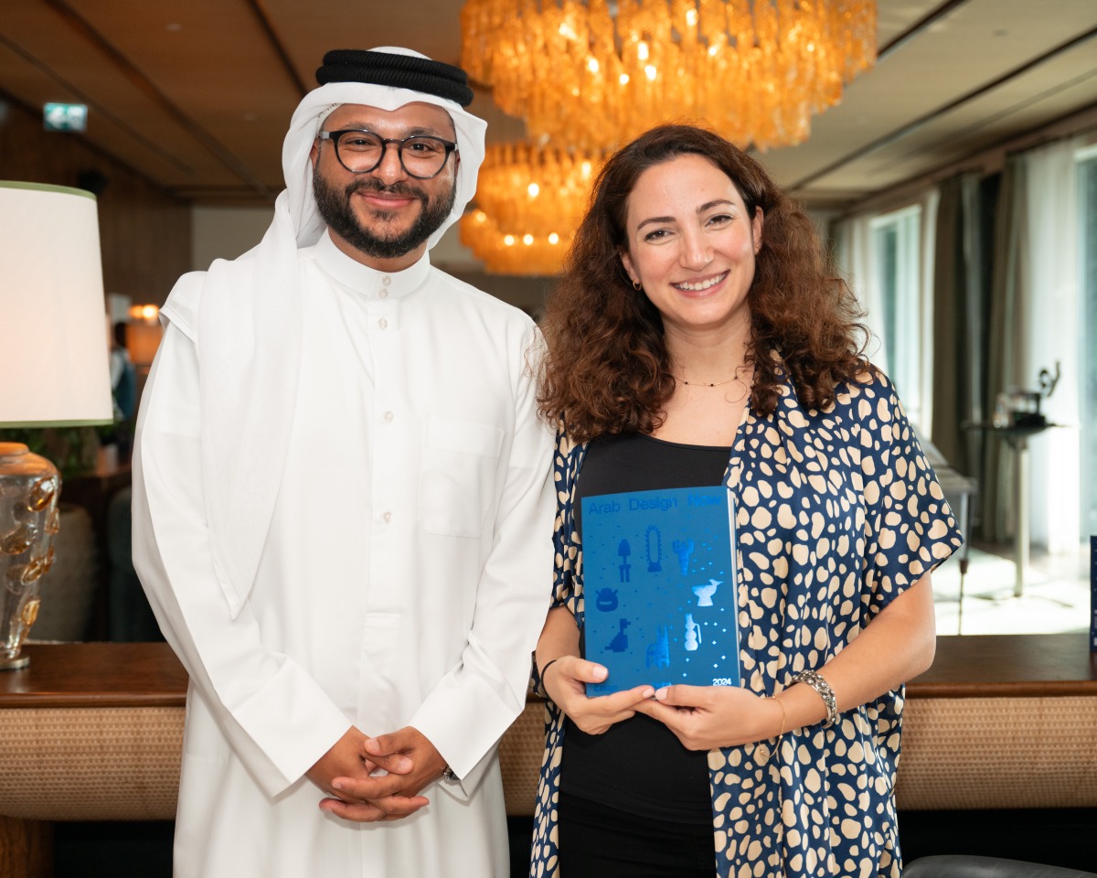 Deputy Director of Programming and Partnerships of Design Doha, Fahad Al Obaidly (left) and the editor Rana Beiruti.
