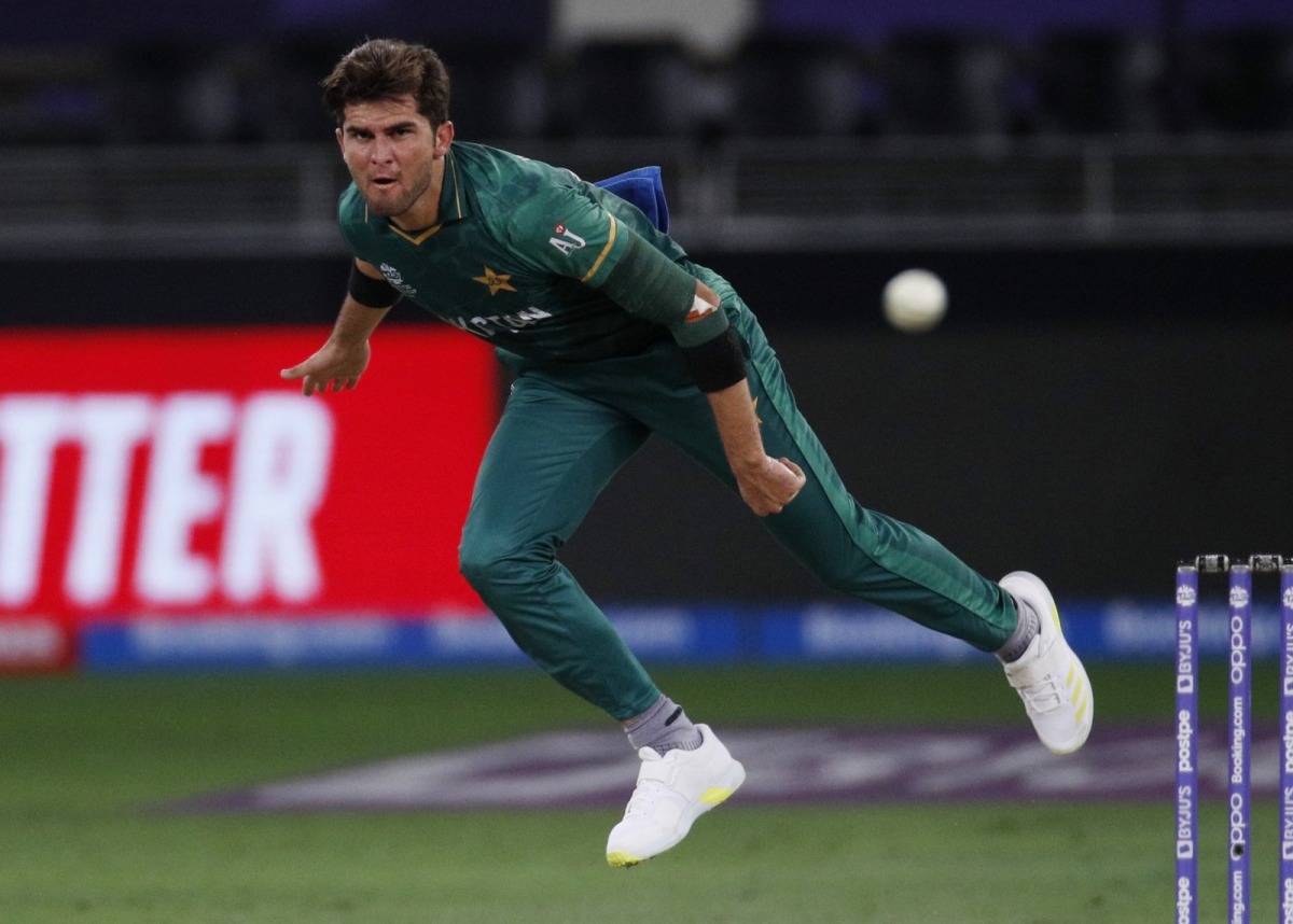 FILE PHOTO: November 11, 2021 Pakistan's Shaheen Afridi reacts. REUTERS/Hamad I Mohammed

