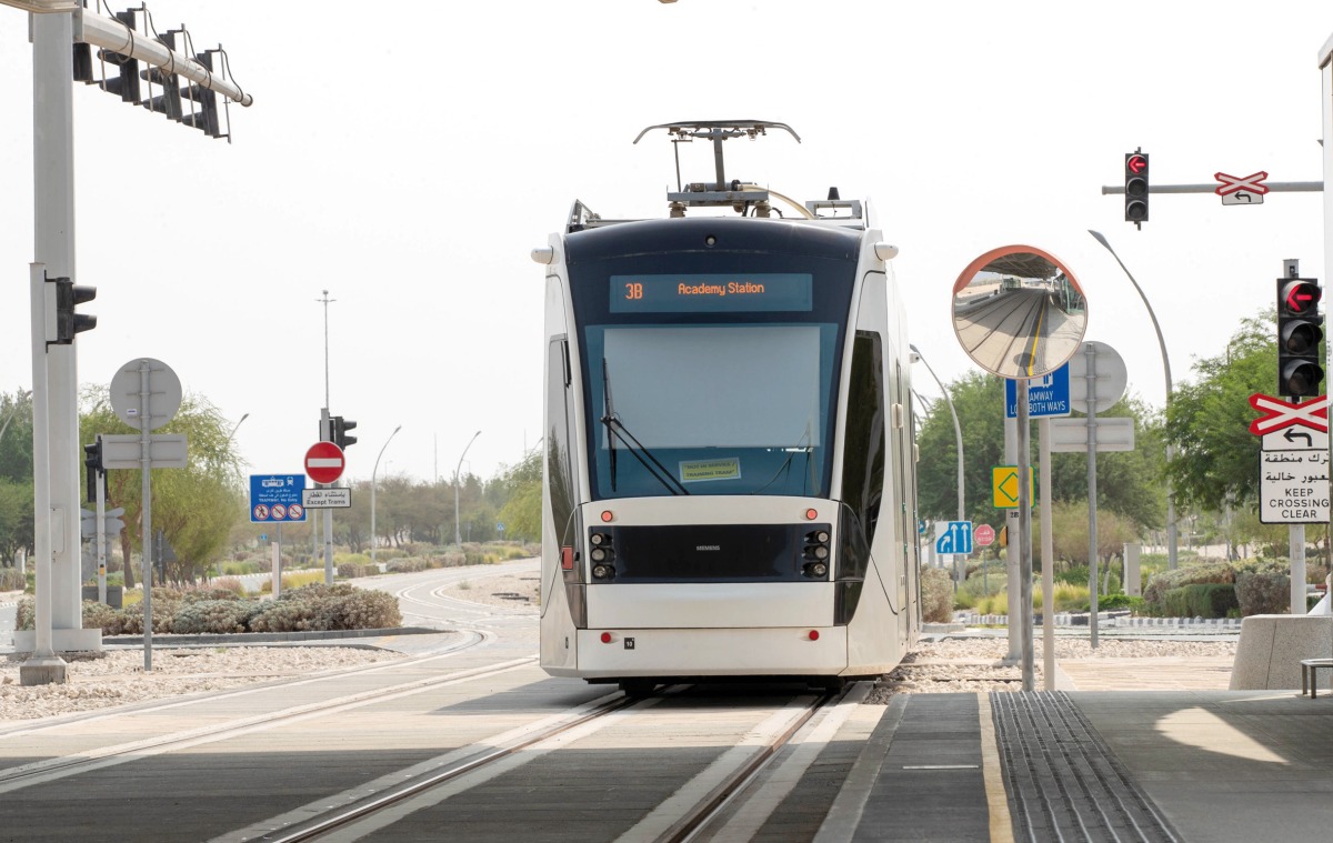 One of the Education City tram 