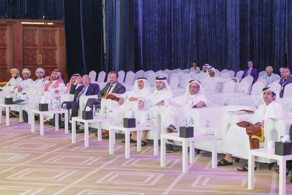 Qatar Chamber Board Member and Chairman of the Industry Committee Abdulrahman bin Abdulla Al Ansari along with other officials during the 2nd Gulf Industrial Exhibition.