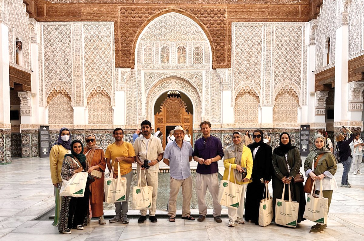 The artists during their trip to Morocco.