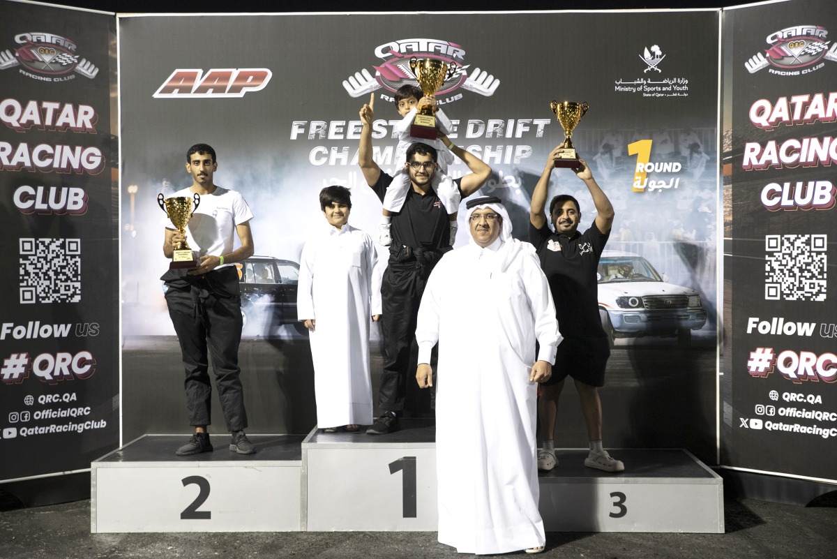 QRC Head of Marshals Khalifa Al Khayarin handed over the trophies to the podium winners. 