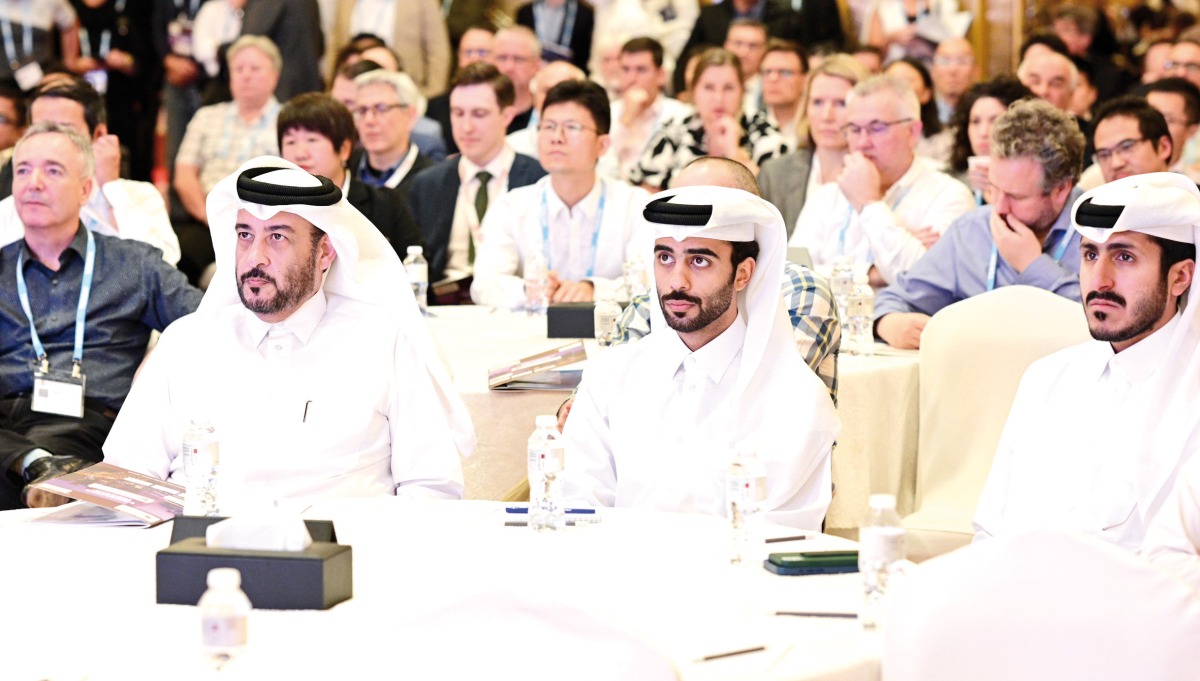 President of the National Cyber Security Agency Eng. Abdulrahman bin Ali Al Farahid Al Malki, along with other officials during the opening ceremony of ICCC.