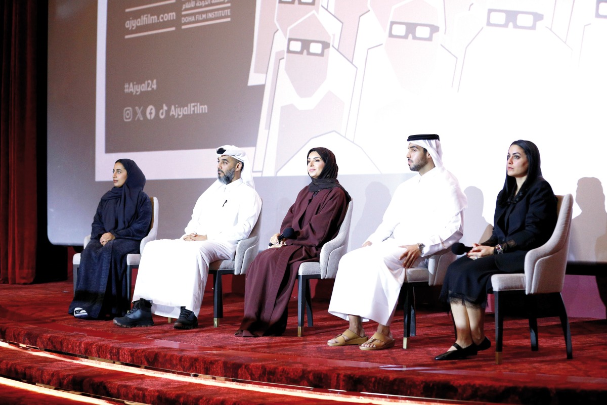 Doha Film Institute officials at the press conference.