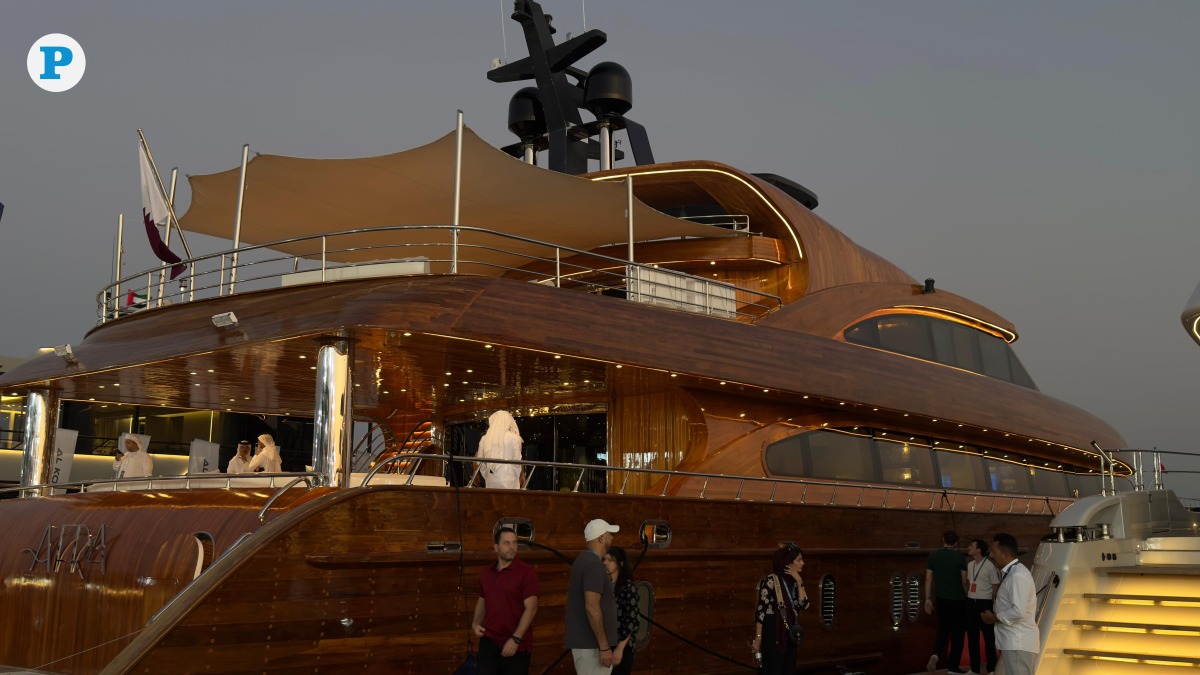 Outside view of the Afra traditional wooden yacht at Qatar Boat Show 2024, taken on November 7, 2024. Photo by Oussama Abbassi / The Peninsula