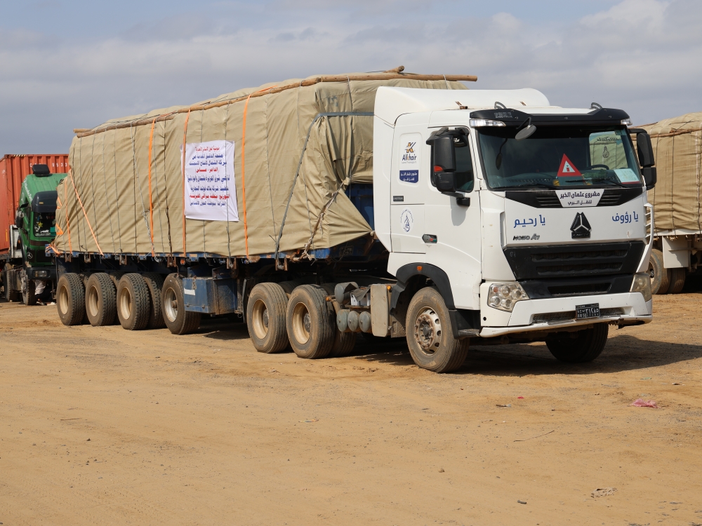 A truck, part of a humanitarian aid convoy, is seen in Port Sudan, Red Sea State, eastern Sudan, on Nov. 6, 2024. (Photo by Fayez Ezaki/Xinhua)