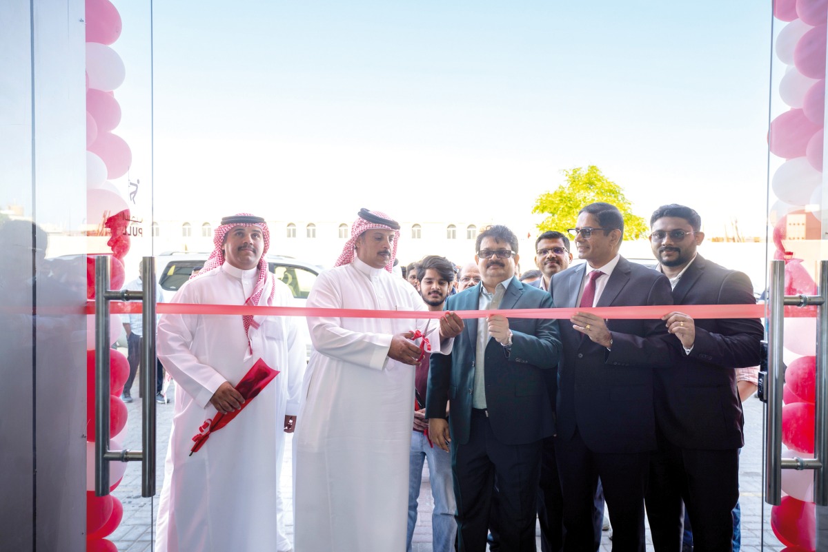 Royal Spare Parts Company officials during the inauguration of the fifth showroom in Qatar.