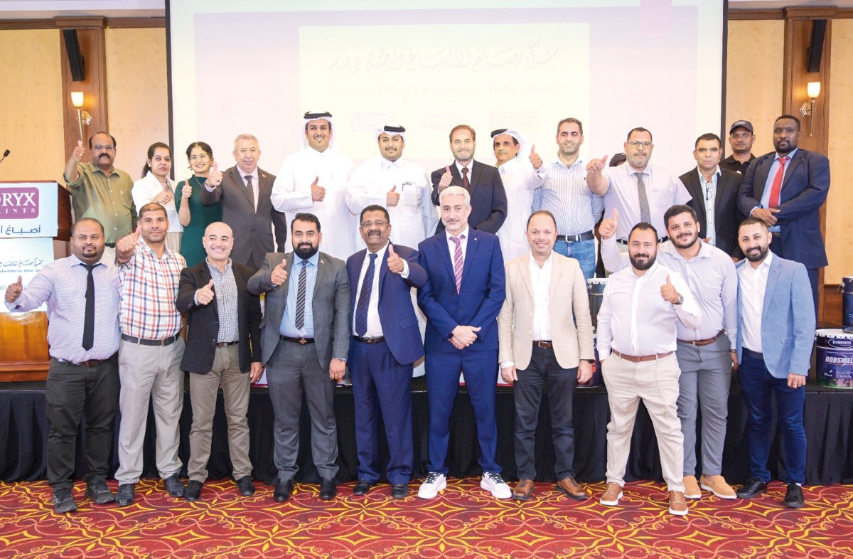 The National Paints Factories Company officials during the Dealer Meet.