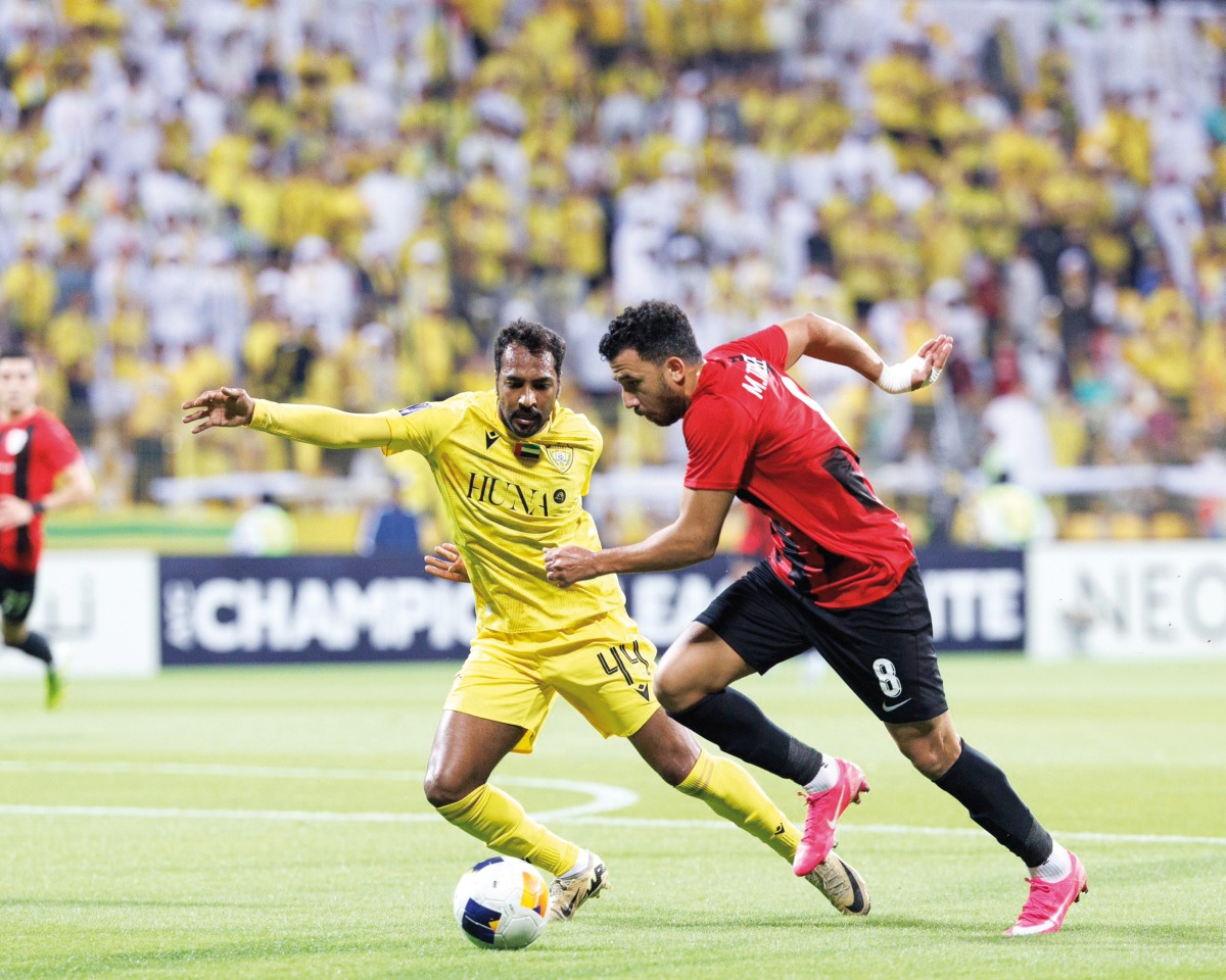 Action during the match between Al Rayyan and Al Wasl in Dubai yesterday.