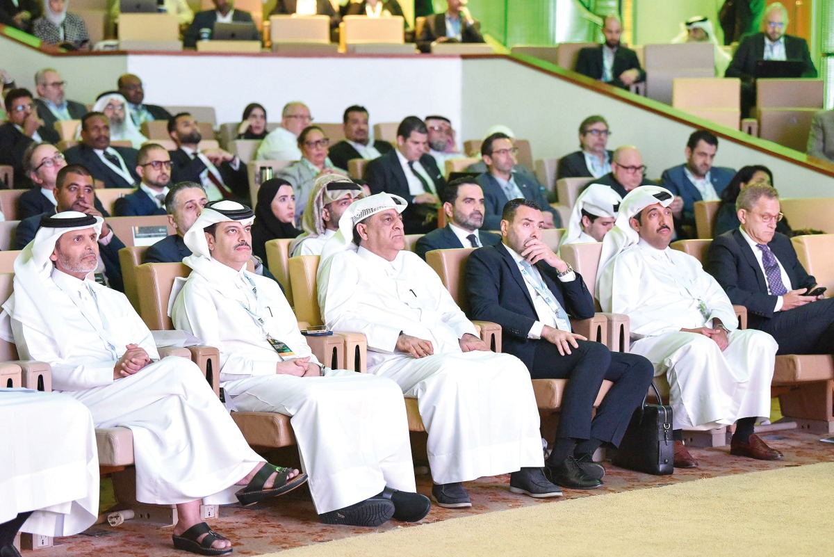 QNB Group Chief Business Officer Yousef Mahmoud Al Neama along with other officials during the PMFG 2024 Summit.