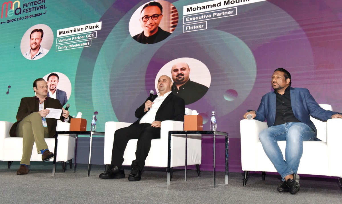 Panelists during the MENA Fintech Festival 2024 at the QNCC. Pic: Salim Matramkot