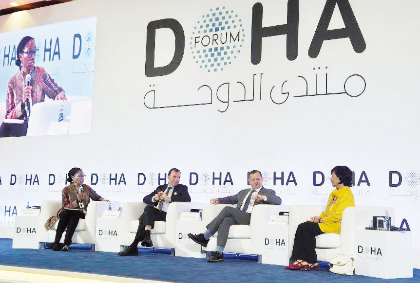 From left: President and CEO of the International Crisis Group, Dr. Comfort Ero; Norwegian Minister of Foreign Affairs H E Espen Barth Eide; US State Department Special Envoy to Sudan H E Ambassador Thomas Perriello; and Co-Founder, Southeast Asian Women Peace Mediators Prof. Miriam Coronel-Ferrer at the session at Doha Forum on December 7, 2024.