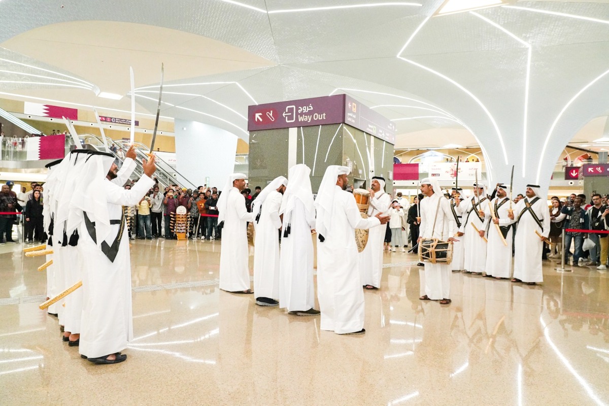 A cultural programme as part of the 'Souq Al Rail' event.