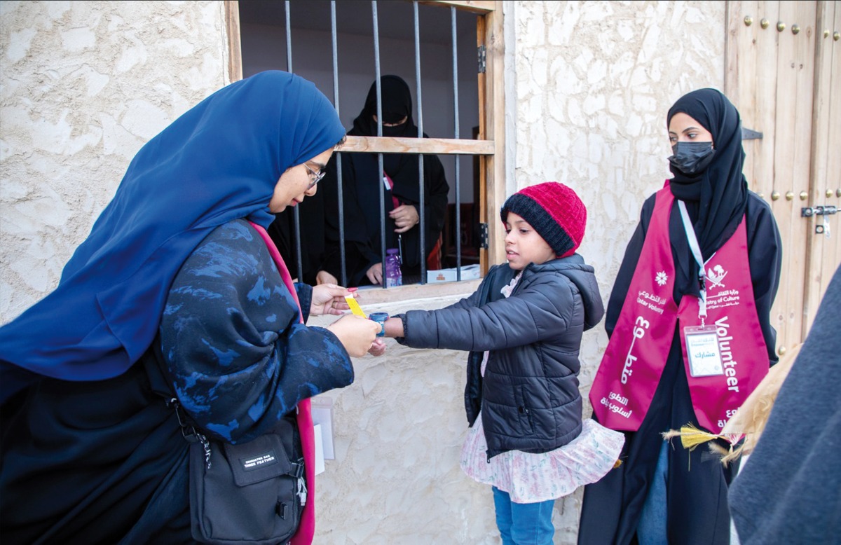 Volunteers at the Darb Al Saai Qatar National Day activations.