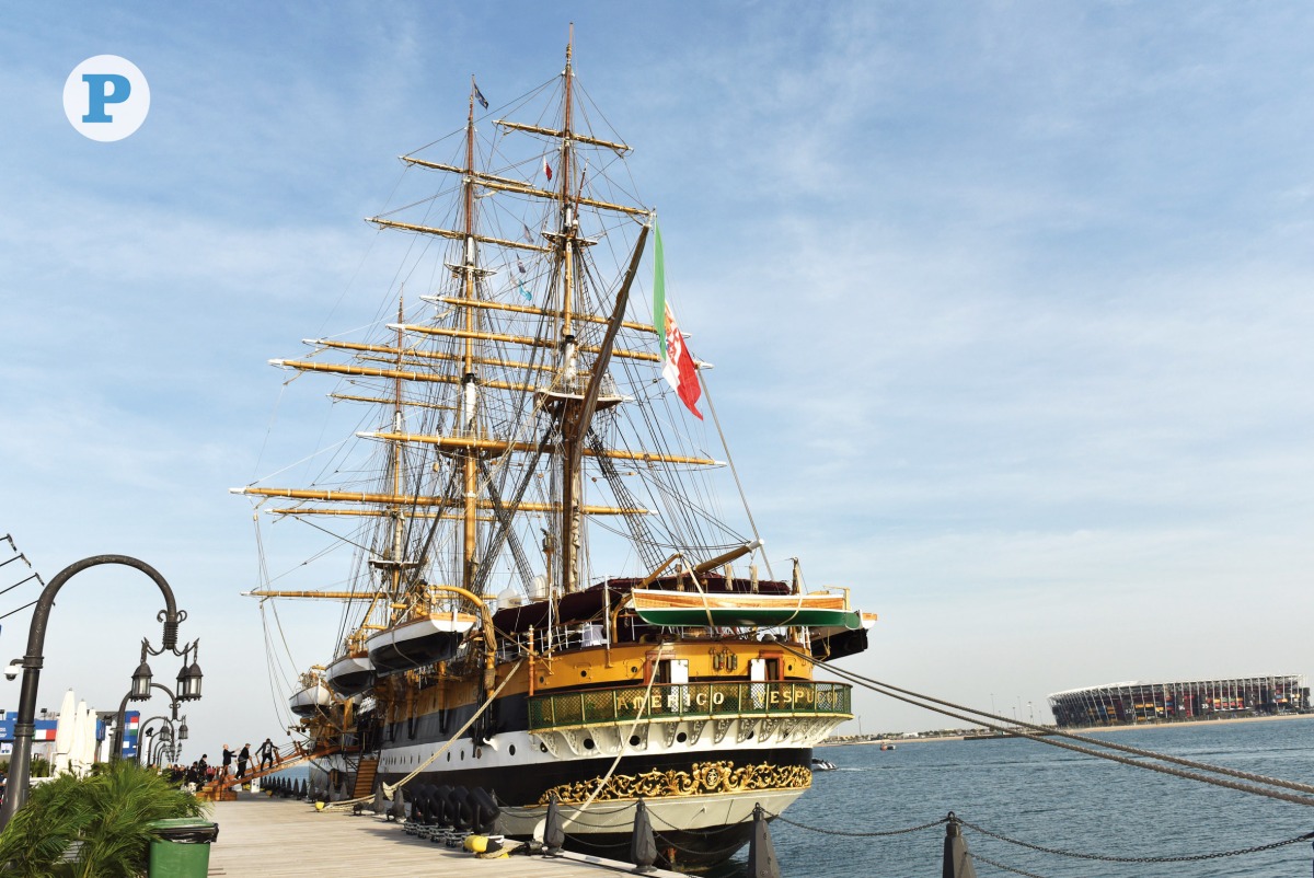 A view of the Amerigo Vespucci ship docked at Old Doha Port. All pics: Salim Matramkot/The Peninsula
