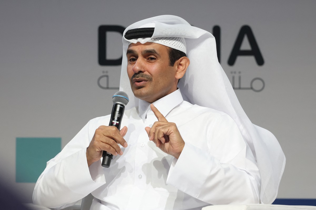 File photo of Minister of State for Energy Affairs and the President and Chief Executive Officer of QatarEnergy, HE Saad bin Sherida Al Kaabi, speaks during the Doha Forum on December 7, 2024. (Photo by Karim Jaafar / AFP)
