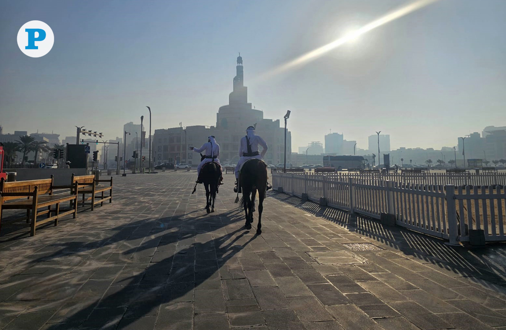 A scene at Souq Waqif on a foggy Thursday morning, December 26, 2024. Pic: Marivie Alabanza / The Peninsula