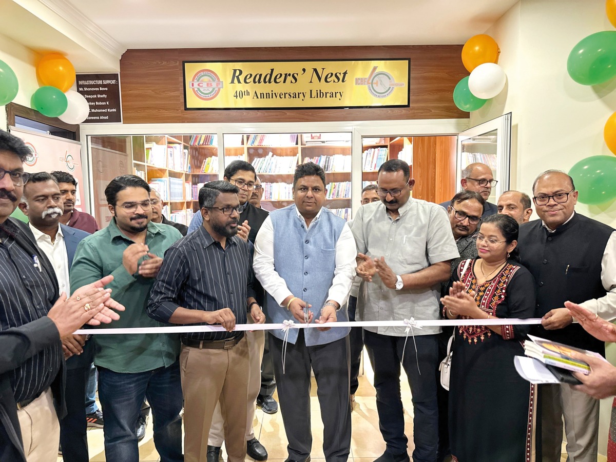 First Secretary at the Embassy of India, Eish Singhal, inaugurating the library.