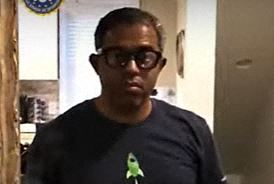 This handout images taken from a video released by the Federal Bureau of Investigation (FBI) on January 5, 2025 shows suspect Shamsud-Din Jabbar recording himself in a mirror with his Meta glasses before the New Orleans attack on January 1, 2025. Photo by Handout / FBI / AFP