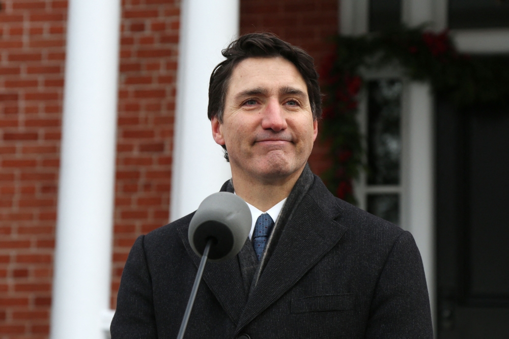 Canadian Prime Minister Justin Trudeau speaks during a news conference at Rideau Cottage in Ottawa, Canada on January 6, 2025. (Photo by Dave Chan / AFP)