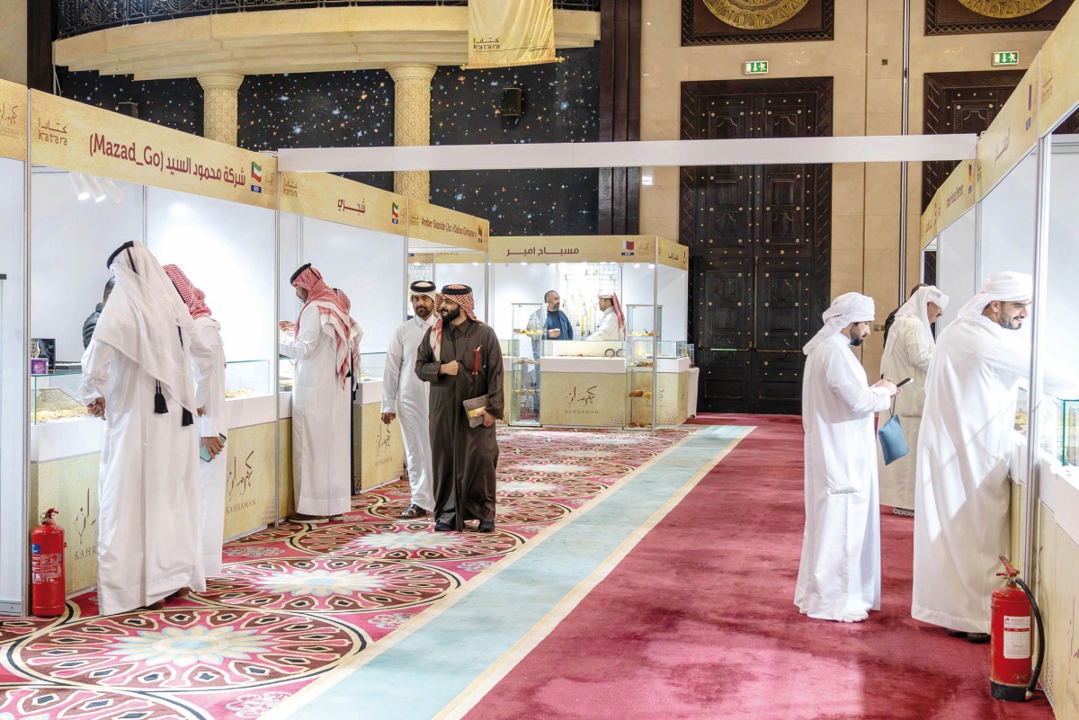 People visit Katara International Kahraman Exhibition.