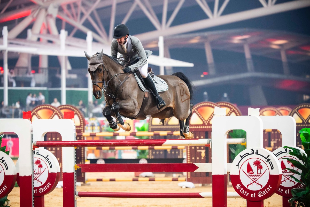 German rider Philipp Weishaupt riding bay gelding Coby 8