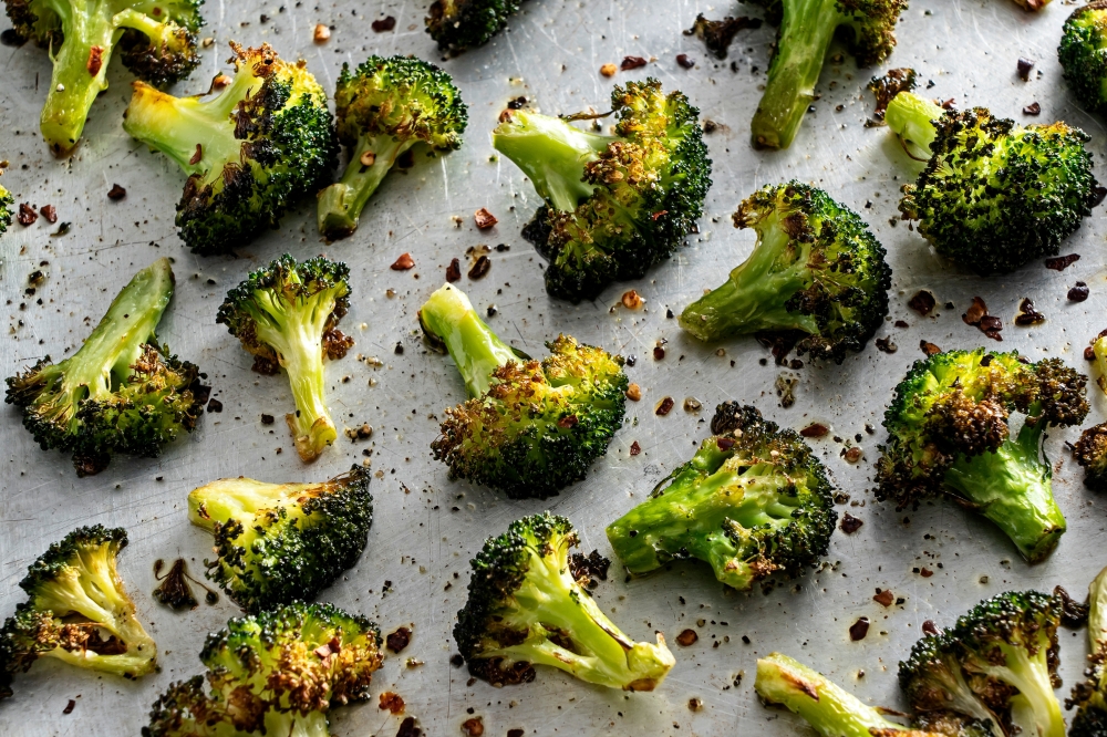 Roasted broccoli florets. Picture by Scott Suchman and food styling by Lisa Cherkasky for The Washington Post