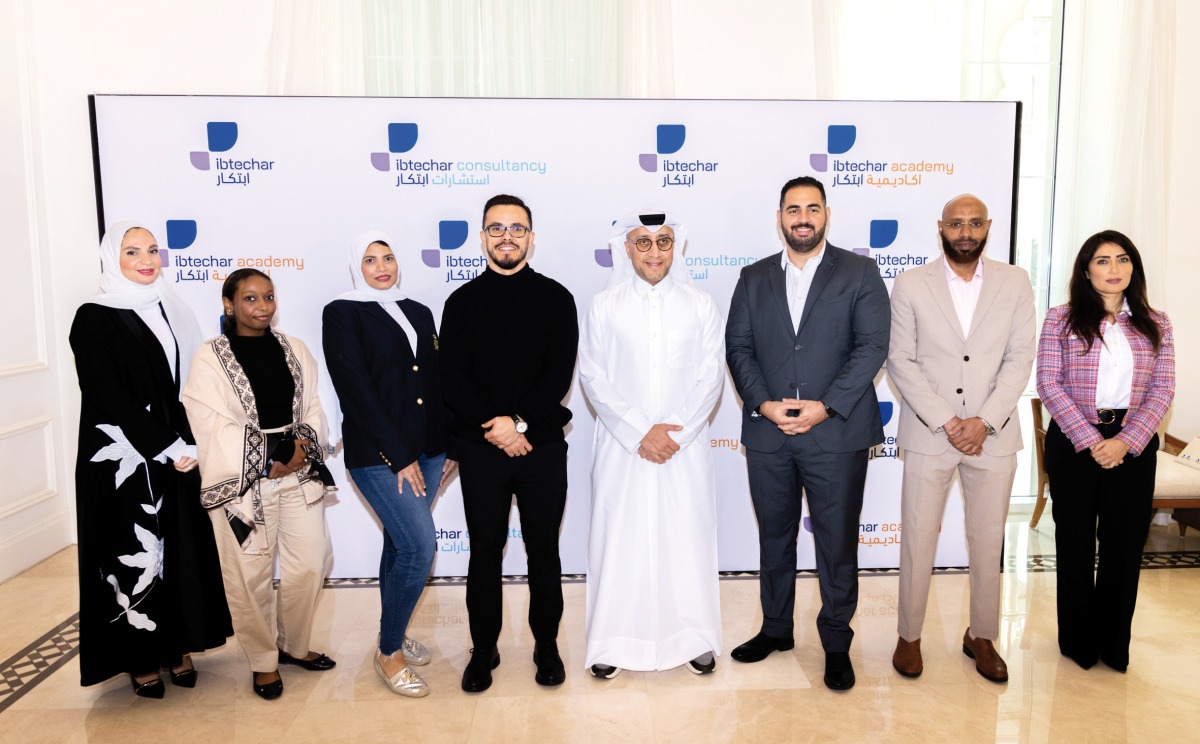 Ibtechar’s CEO and Co-founder, Eng. Nayef Al Ibrahim with other officials during the launch of Ibtechar Academy and Consultancy.