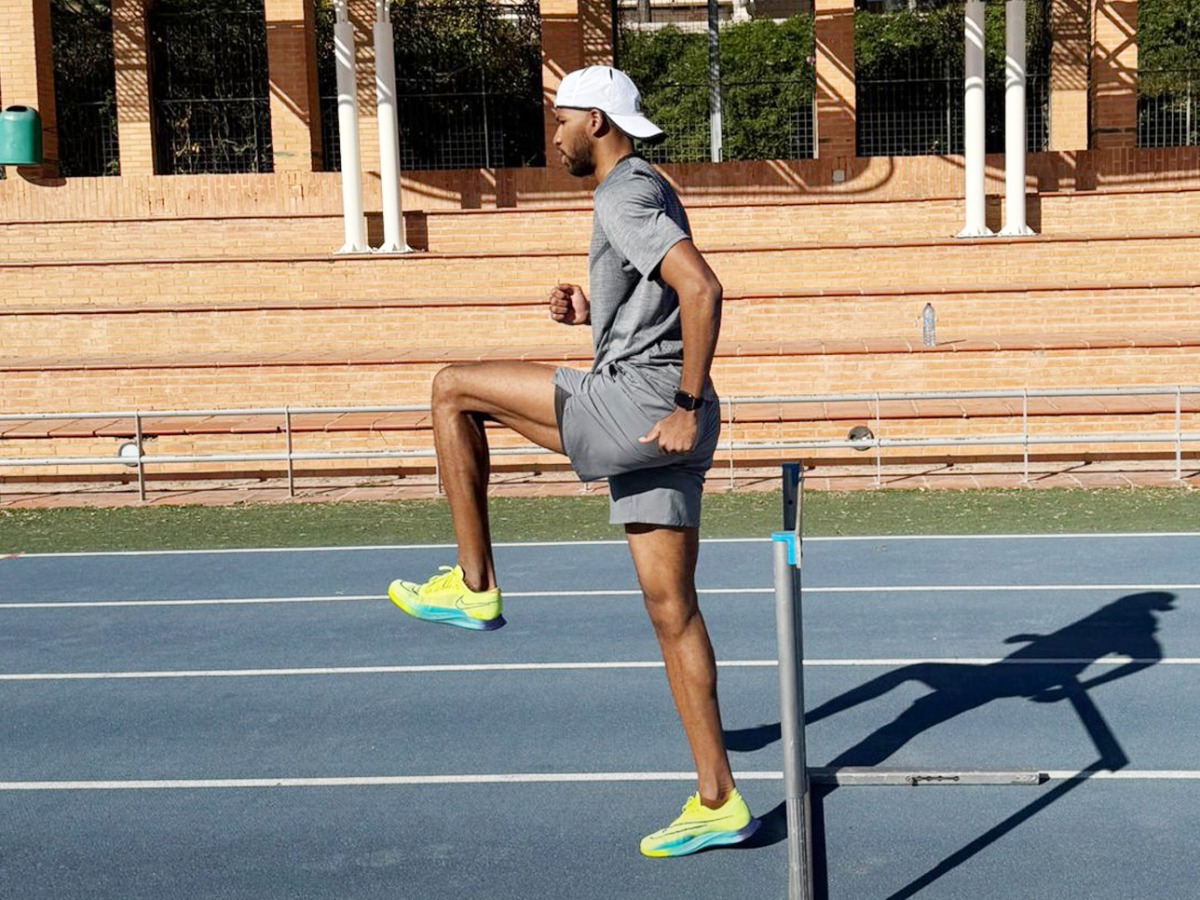 Qatar’s Abderrahman Samba attends a training camp in Valencia.