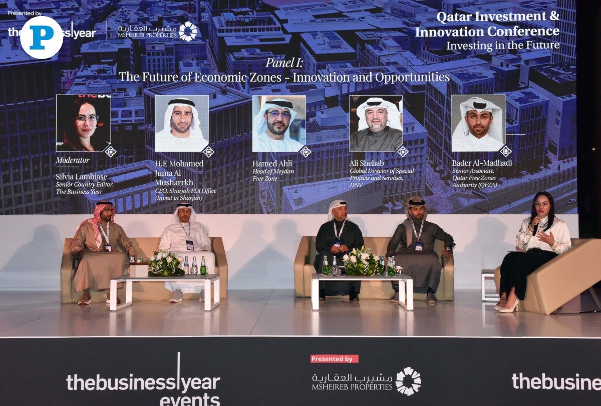 Senior Associate at Qatar Free Zones Authority Bader Al Madhadhi (second right) with other panelists at the Qatar Investment and Innovation Conference. PIC: Salim Matramkot/ The Peninsula