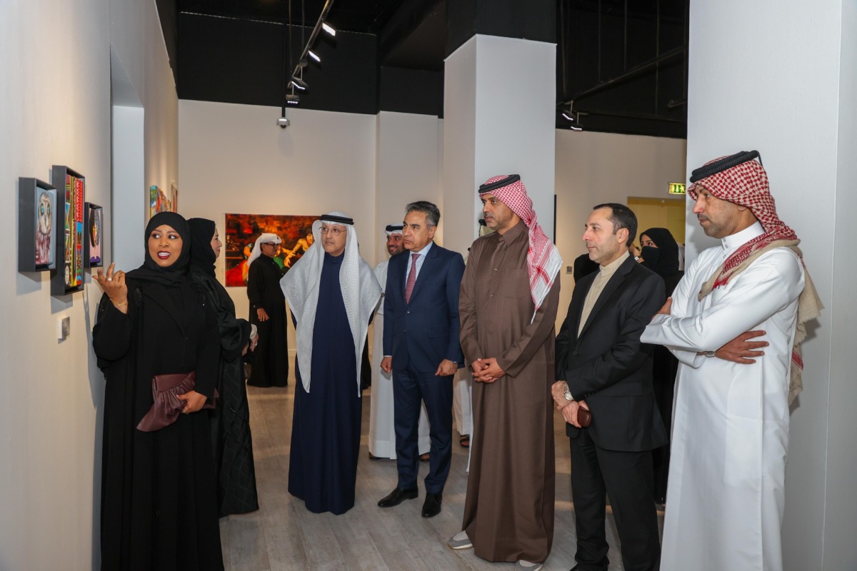 Officials taking a tour of the exhibition at Katara.