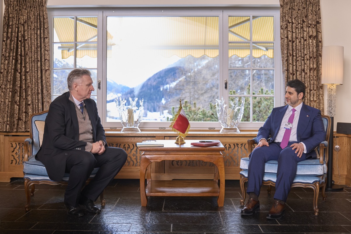 Governor of the Qatar Central Bank H E Sheikh Bandar bin Mohammed bin Saoud Al Thani met yesterday with the Rt Hon. Alastair King, Lord Mayor of the City of London, on the sidelines of the World Economic Forum (WEF) Annual Meeting 2025 in Davos, Switzerland. During the meeting, they reviewed key global banking and investment developments. Separately, QCB Governor met with Trevor Thomson, Global Head of Growth at Scale AI on the sidelines of the forum. During the meeting, they discussed the latest developments in the application of artificial intelligence within the banking sector. He also met Dr. Oliver Blume, Chairman and Chief Executive Officer of the Volkswagen Group.