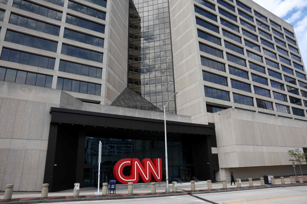 File: The CNN headquarters on September 05, 2023 in Atlanta, Georgia. (Photo by Kevin Dietsch / Getty Images / AFP)