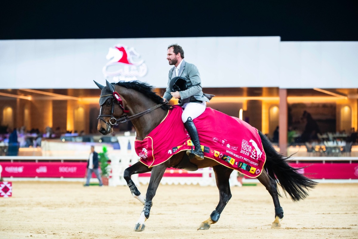 Germany’s Philipp Weishaupt, riding bay stallion Karaldo, claimed the grand prize in the CSI5* - 1.50m class. 