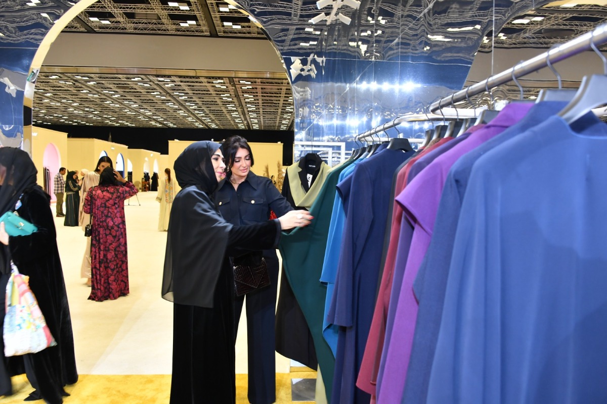 QC board member and Chairperson of the Qatar Businesswomen Forum Ibtihaj Al Ahmadani during the inauguration of the exhibition.