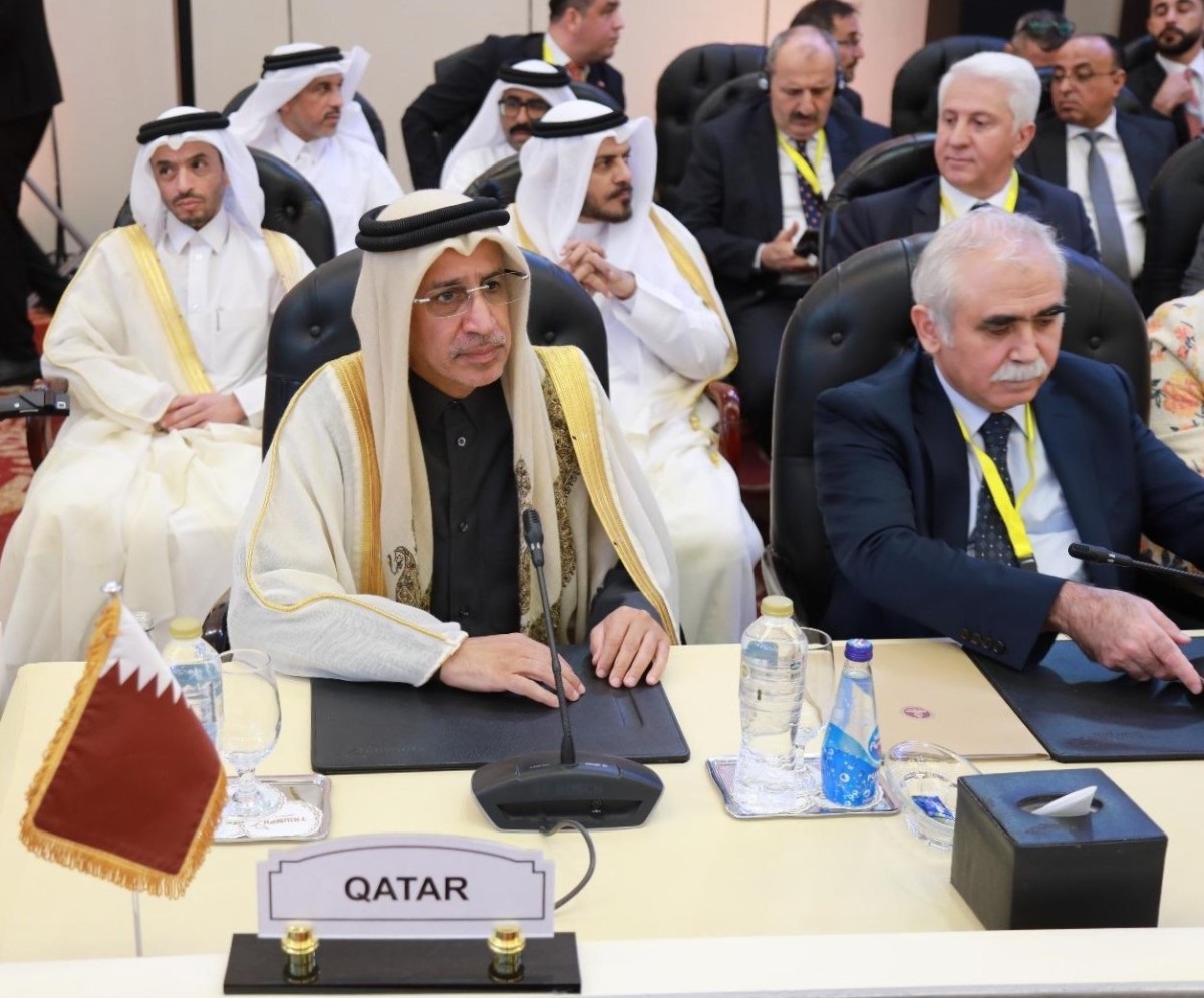 President of the Supreme Judiciary Council and President of the Court of Cassation H E Dr. Hassan bin Lahdan Al Hassan Al Mohannadi taking part in the meeting.