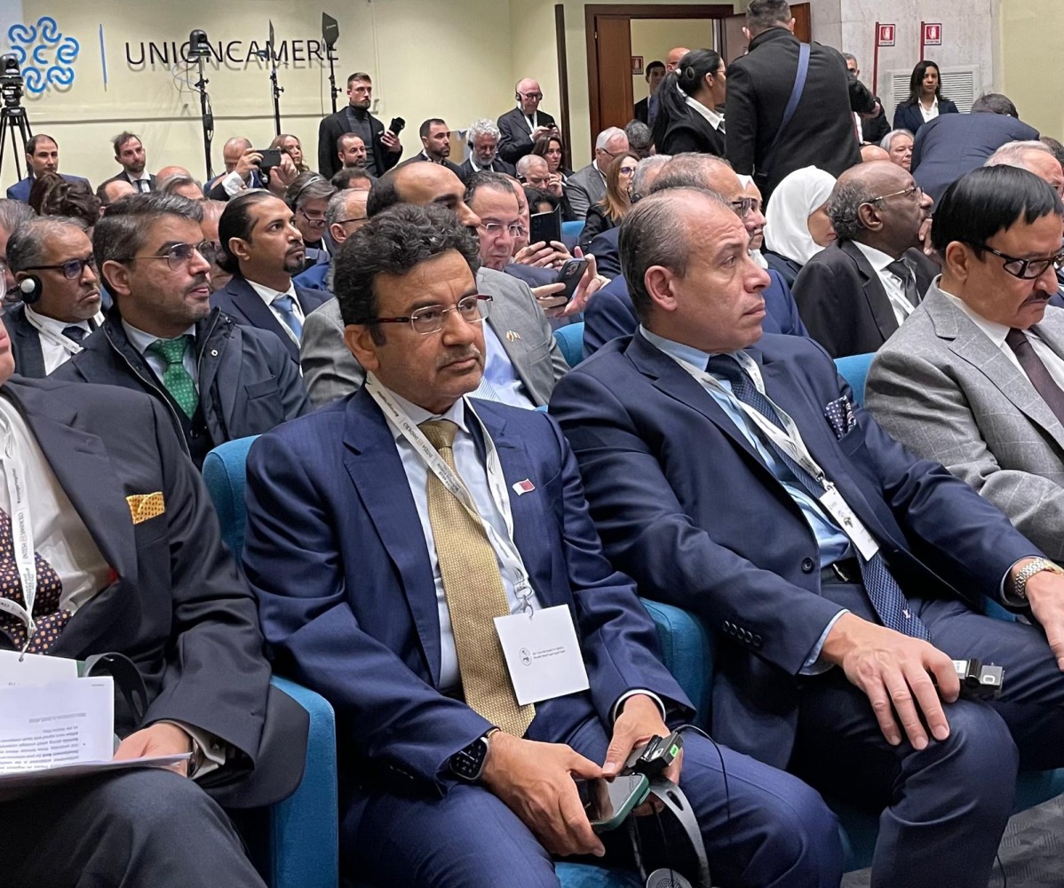 QC board member Mohamed bin Mahdi Al Ahbabi during his participation in the Arab-Italian Business Forum.