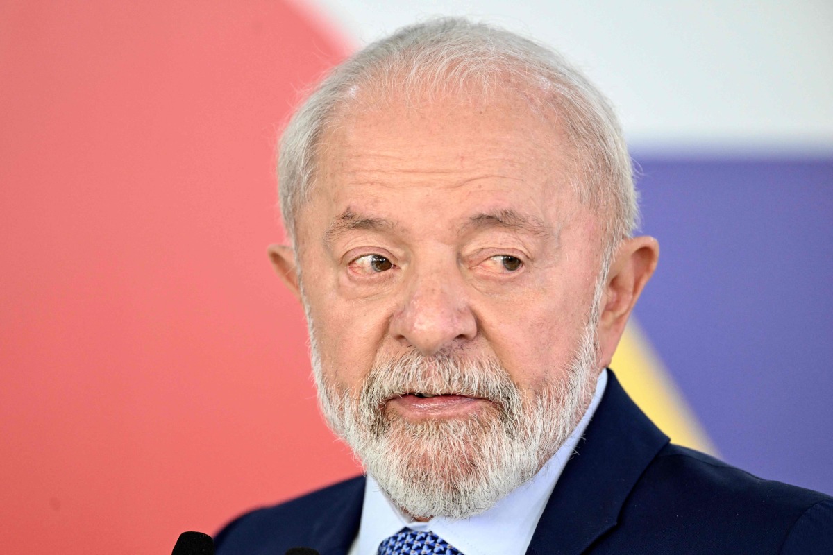 Brazilian President Luiz Inacio Lula da Silva speaks during a press conference at Planalto Palace in Brasilia on January 30, 2025. (Photo by EVARISTO SA / AFP)
