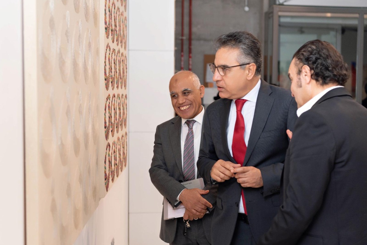 Ambassador of Morocco to Qatar H E Mohamed Setri during the inauguration of the exhibition