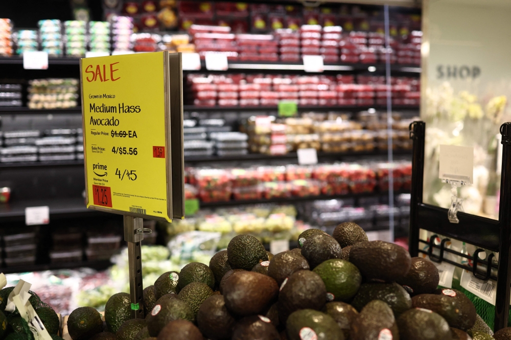 Avocados from Mexico are displayed for sale at a Whole Foods store on February 03, 2025 in New York City. (Photo by Michael M. Santiago/Getty Images/AFP)