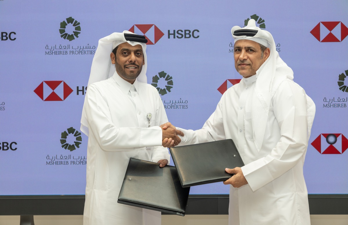 Msheireb Properties CEO Eng. Ali Mohammed Al Kuwari with HSBC Qatar CEO Abdul Hakeem Mostafawi