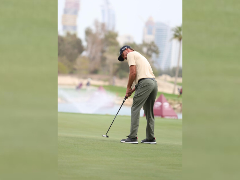 England's Brandon Robinson Thompson secured a two-shot lead at the halfway stage of the Commercial Bank Qatar Masters.