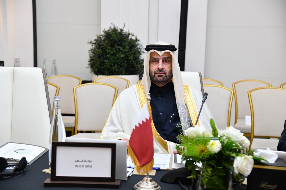 Chairperson of the Qatar General Organisation for Standards and Metrology H E Eng Mohammed bin Saud Mohammed Al Musallam during the meeting. 