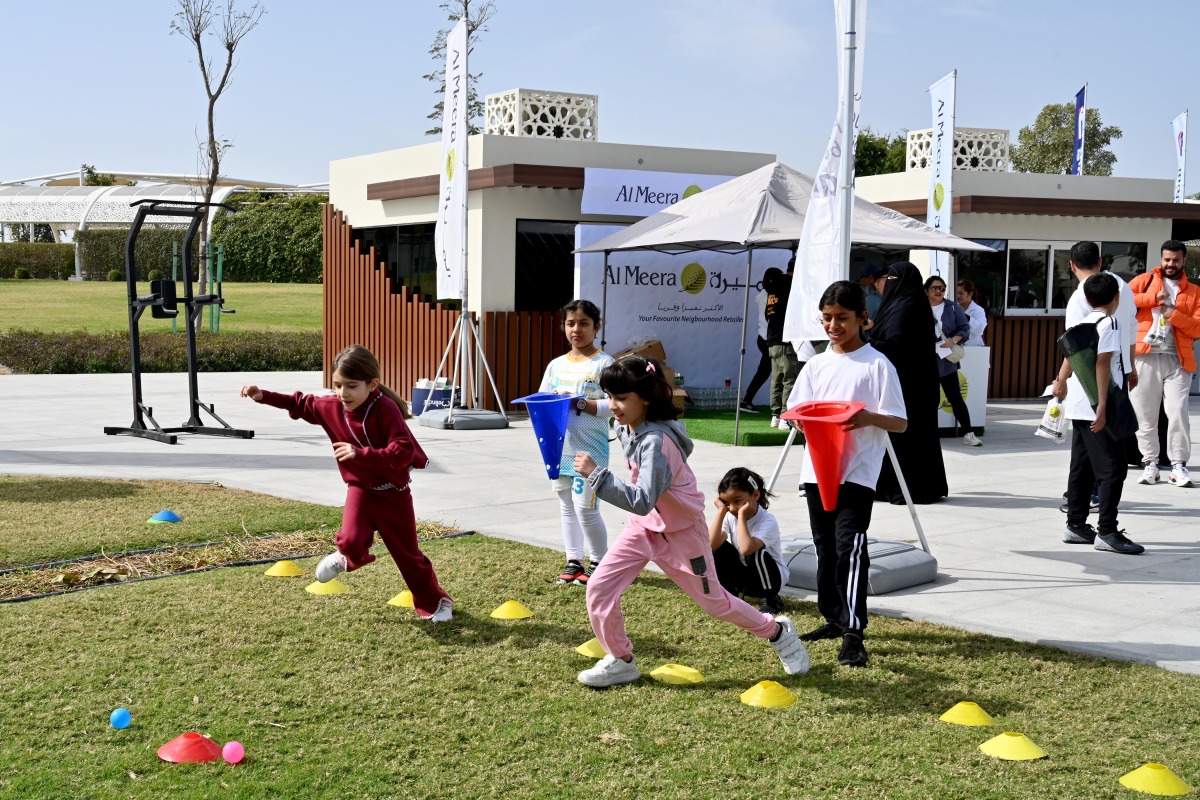 Children in action at the Al Meera pavillion.