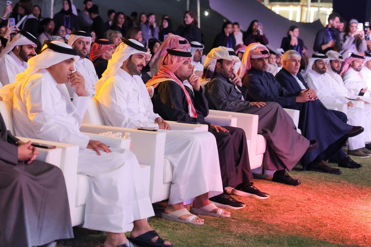 Chairman of Qatar Tourism H E Saad bin Ali Al Kharji (fourth left) and Qatar Airways Group CEO  Engr  Badr Mohammed Al Meer (third left) and other dignitaries at the event yesterday.