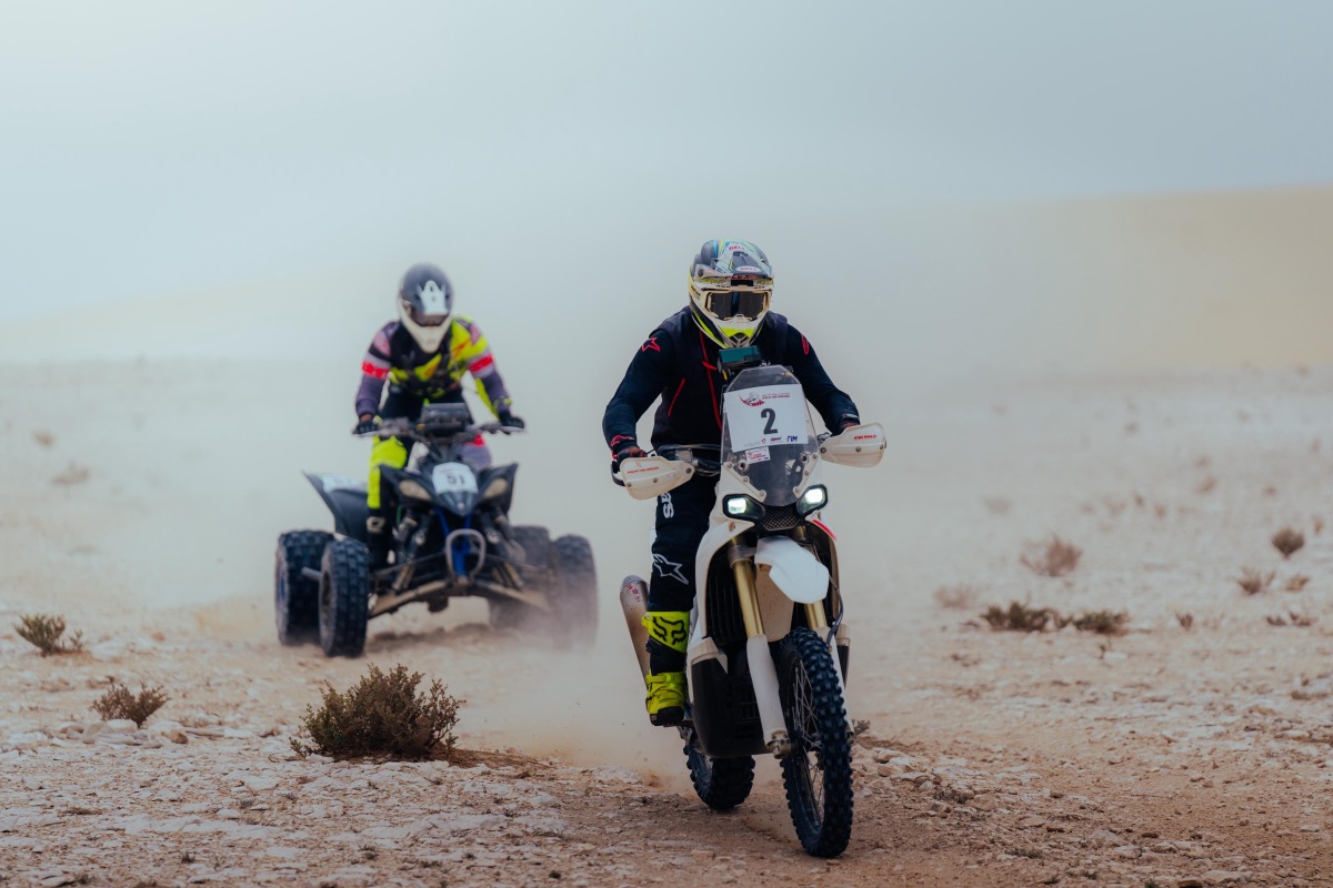 Action during the opening round of the Qatar Off-Road Championship.